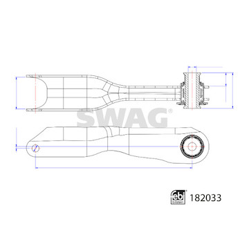 Řídicí páka, zavěšení kol SWAG 33 10 8489