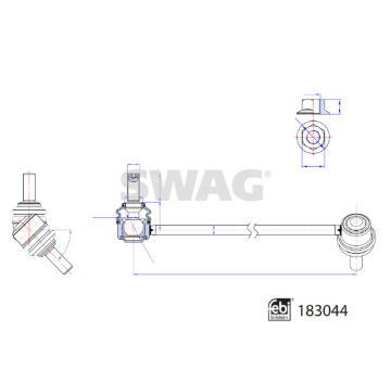 Tyc/vzpera, stabilisator SWAG 33 10 8803