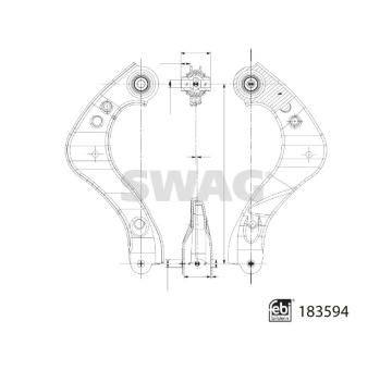 Řídicí páka, zavěšení kol SWAG 33 10 9061