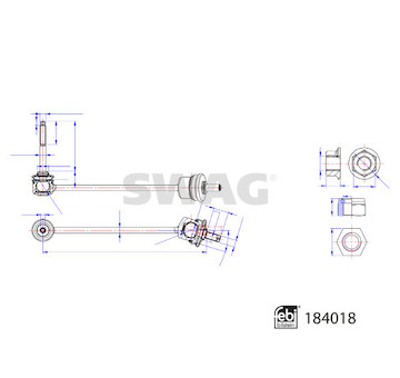 Tyč/vzpěra, stabilizátor SWAG 33 10 9245