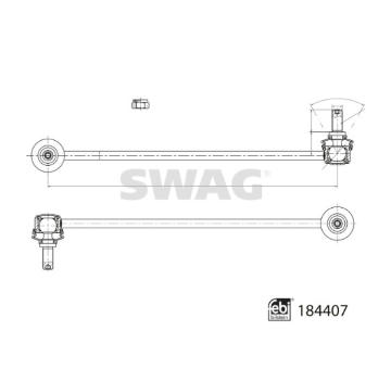 Tyc/vzpera, stabilisator SWAG 33 10 9364