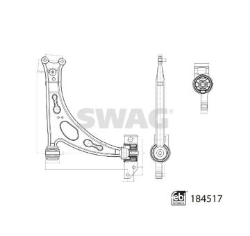 Řídicí páka, zavěšení kol SWAG 33 10 9416