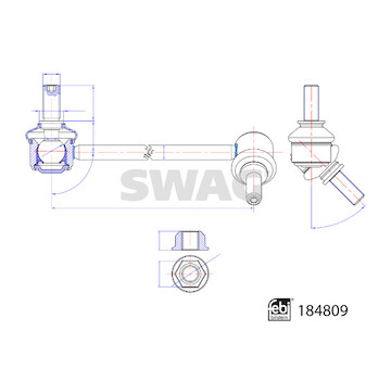 Tyč/vzpěra, stabilizátor SWAG 33 10 9579