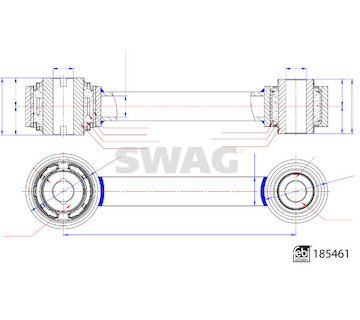 Tyč/vzpěra, zavěšení kol SWAG 33 10 9927