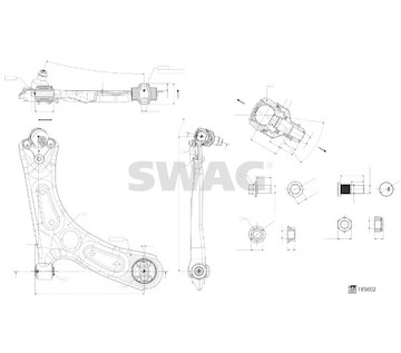 Řídicí páka, zavěšení kol SWAG 33 11 0000