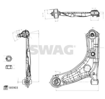 Ridici paka, zaveseni kol SWAG 33 11 0144