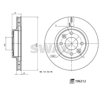 Brzdový kotouč SWAG 33 11 2057