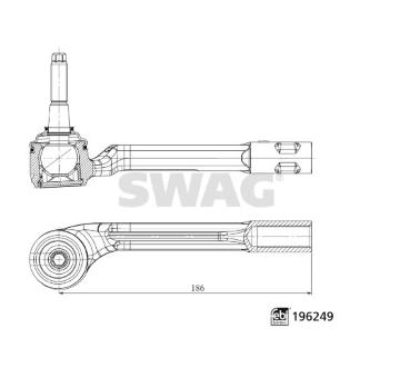 Hlava příčného táhla řízení SWAG 33 11 2086