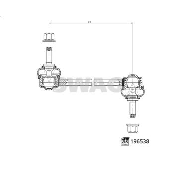 Tyc/vzpera, stabilisator SWAG 33 11 2221