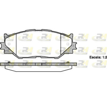 Sada brzdových destiček, kotoučová brzda ROADHOUSE 21201.00