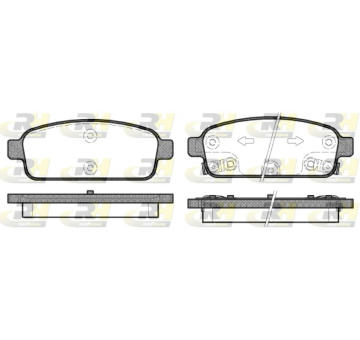 Sada brzdových destiček, kotoučová brzda ROADHOUSE 21432.12