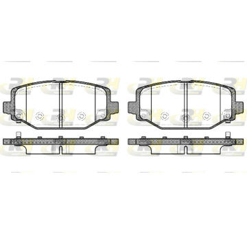 Sada brzdových platničiek kotúčovej brzdy ROADHOUSE 21483.04