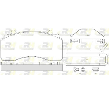 Sada brzdových destiček, kotoučová brzda ROADHOUSE JSX 21526.80