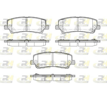 Sada brzdových destiček, kotoučová brzda ROADHOUSE 21621.22