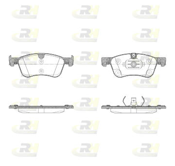 Sada brzdových destiček, kotoučová brzda ROADHOUSE 21986.10