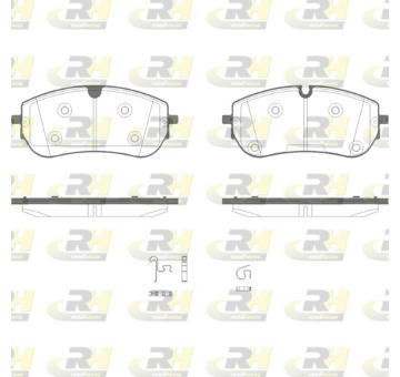 Sada brzdových destiček, kotoučová brzda ROADHOUSE 21989.00