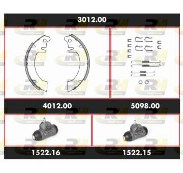 Souprava brzd, bubnova brzda ROADHOUSE 3012.00