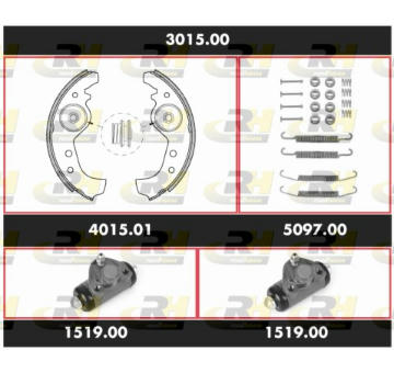 Souprava brzd, bubnova brzda ROADHOUSE 3015.00