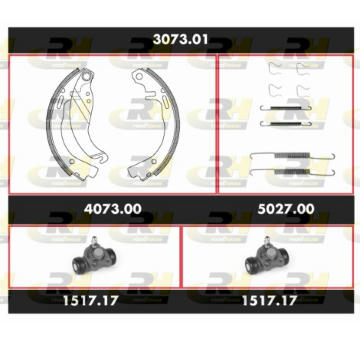 Souprava brzd, bubnova brzda ROADHOUSE 3073.01