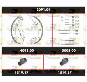 Souprava brzd, bubnova brzda ROADHOUSE SPK 3091.04