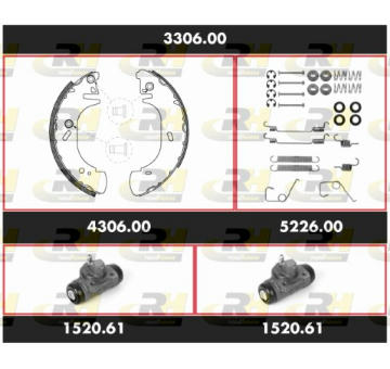 Souprava brzd, bubnova brzda ROADHOUSE 3306.00
