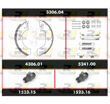 Souprava brzd, bubnova brzda ROADHOUSE 3306.04