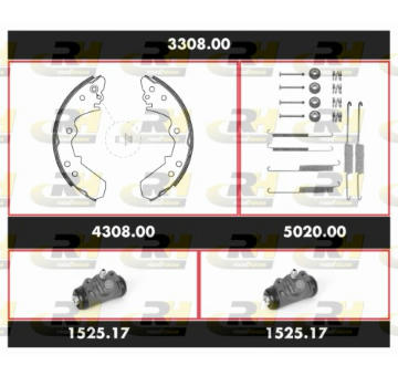 Souprava brzd, bubnova brzda ROADHOUSE 3308.00