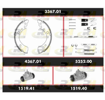 Souprava brzd, bubnova brzda ROADHOUSE 3367.01