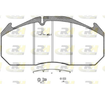 Sada brzdových destiček, kotoučová brzda ROADHOUSE JSX 2506.30