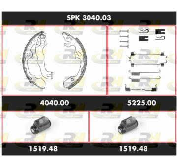 Souprava brzd, bubnova brzda ROADHOUSE SPK 3040.03