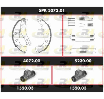Souprava brzd, bubnova brzda ROADHOUSE SPK 3072.01