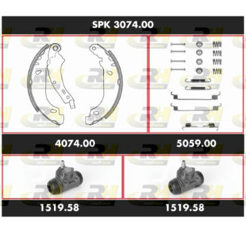 Souprava brzd, bubnova brzda ROADHOUSE SPK 3074.00