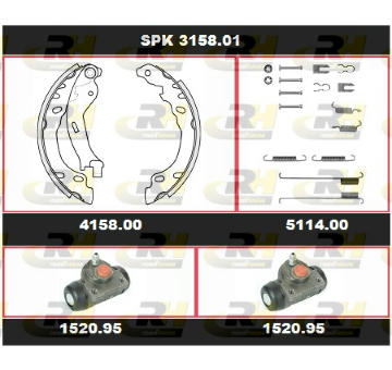 Souprava brzd, bubnova brzda ROADHOUSE SPK 3158.01