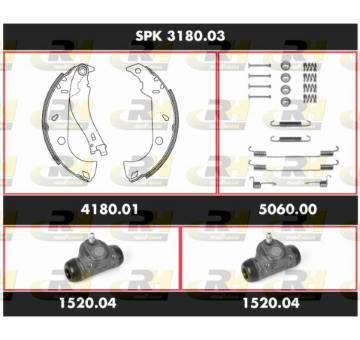 Souprava brzd, bubnova brzda ROADHOUSE SPK 3180.03