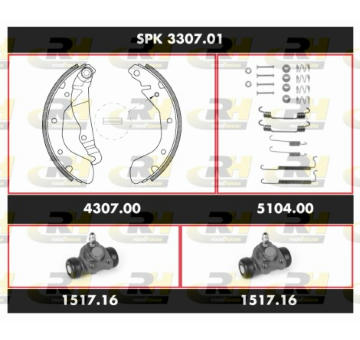 Souprava brzd, bubnova brzda ROADHOUSE SPK 3307.01