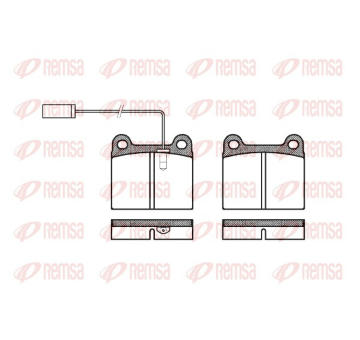 Sada brzdových destiček, kotoučová brzda REMSA 0006.91