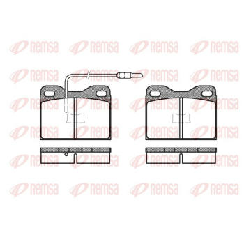 Sada brzdových destiček, kotoučová brzda REMSA 0008.14