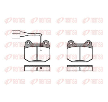 Sada brzdových destiček, kotoučová brzda REMSA 0014.01