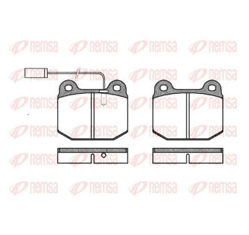 Sada brzdových destiček, kotoučová brzda REMSA 0014.21