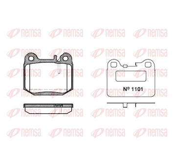 Sada brzdových destiček, kotoučová brzda REMSA 0014.40
