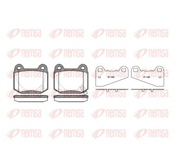 Sada brzdových destiček, kotoučová brzda REMSA 0014.52