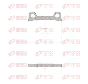 Sada brzdových destiček, kotoučová brzda REMSA 0017.20