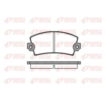 Sada brzdových destiček, kotoučová brzda REMSA 0021.00