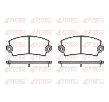 Sada brzdových destiček, kotoučová brzda REMSA 0021.16