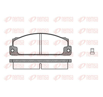 Sada brzdových destiček, kotoučová brzda REMSA 0022.02