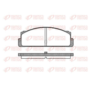 Sada brzdových destiček, kotoučová brzda REMSA 0022.10