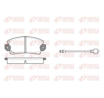 Sada brzdových destiček, kotoučová brzda REMSA 0025.12