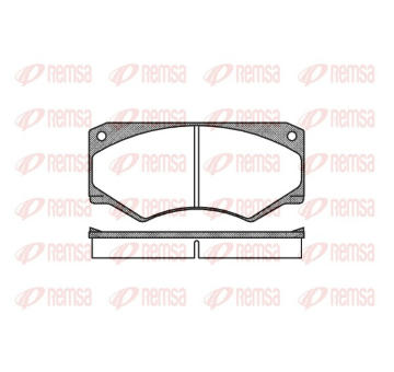 Sada brzdových destiček, kotoučová brzda REMSA 0047.00