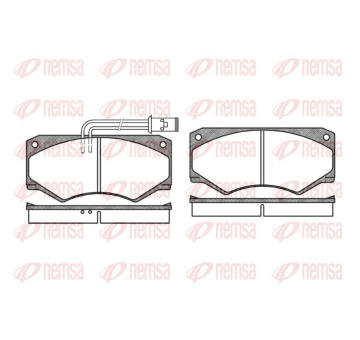 Sada brzdových destiček, kotoučová brzda REMSA 0047.22
