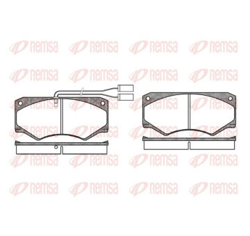 Sada brzdových destiček, kotoučová brzda REMSA 0047.42
